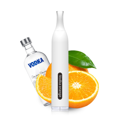 Aluminium Alloy 2.0ml 1.8Ohm 600 Puff Vape Pen Disposable Cotton Roll Vodka Orange